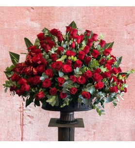 81 Red Rose Arrangement